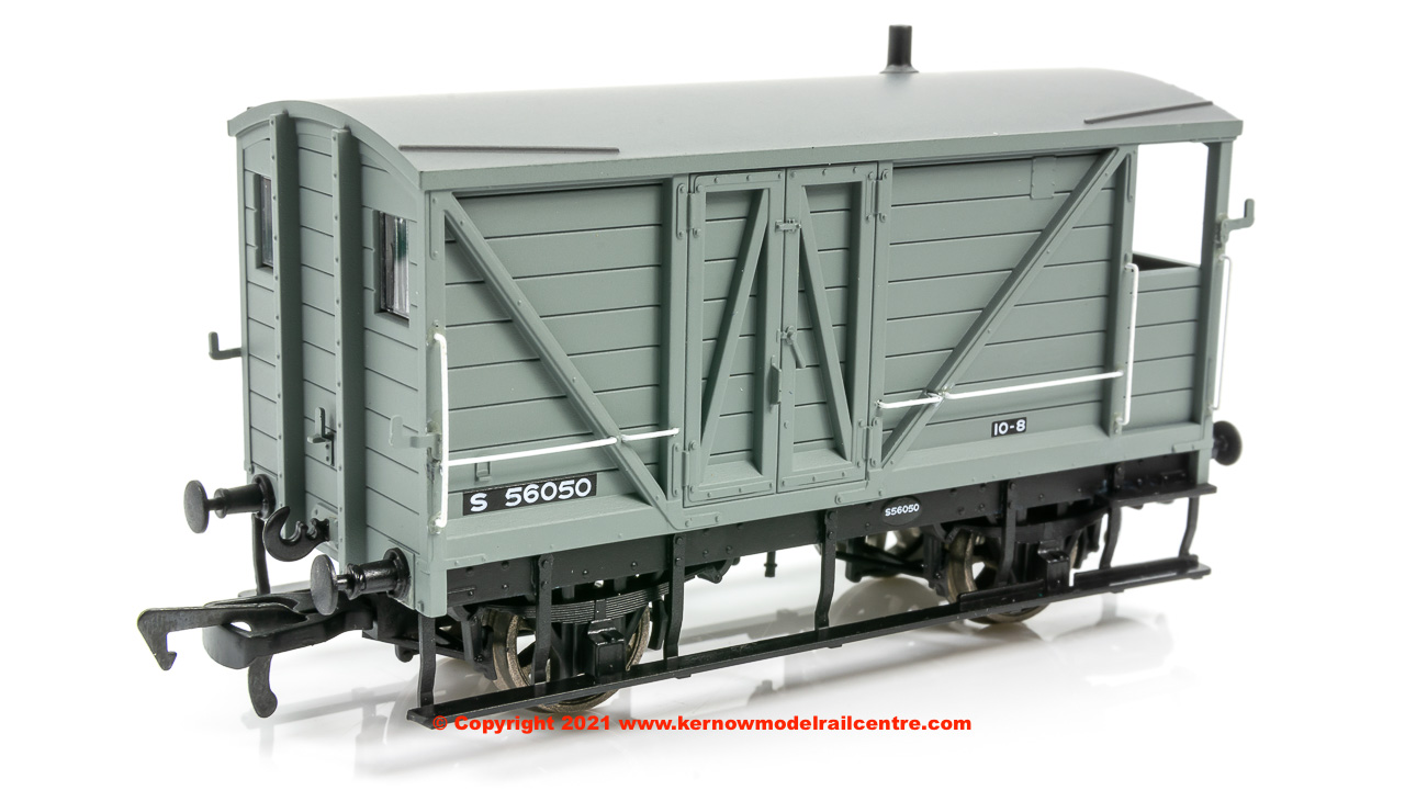 SB003E LSWR 10 Ton Goods Brake Van number S56050 in BR Grey livery
